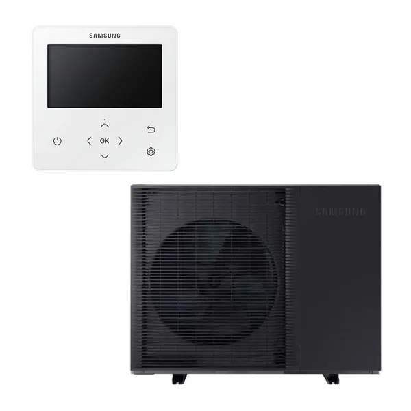 Pompe à chaleur air-eau Samsung EHS Monobloc R290 16kW AE160CXYBGK Triphasé avec pompe intégrée