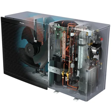 Pompe à chaleur monobloc DAIKIN Altherma 3 M EDLA09D3V3 Monophasé avec appoint et commande Madoka blanche