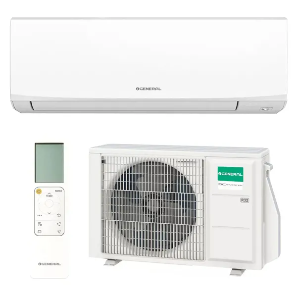 Climatiseur mono split GENERAL ASHH07KJCAL + AOHH07KJCA 2.0kW WiFi de série Mural Performance Design Blanc