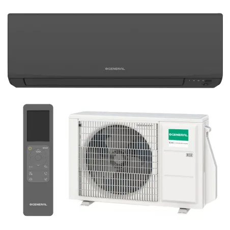 Climatiseur mono split GENERAL ASHH07KJCALB + AOHH07KJCA 2.0kW WiFi de série Mural Performance Design Noir