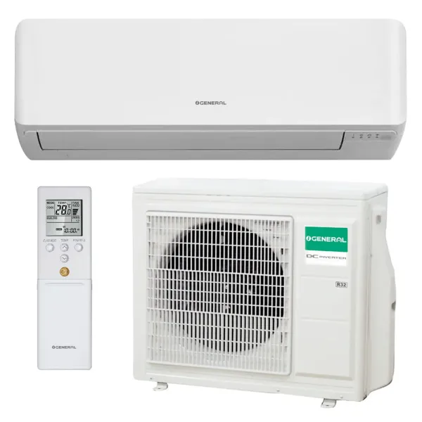 Climatiseur mono split GENERAL ASHG24KMTE + AOHGH24KMTA 7.1kW Mural pour grande pièce