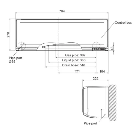 Climatiseur mono split GENERAL ASHH07KNCA + AOHH07KNCA 2.0kW WiFi de série Mural Compact Serie KN PAC air/air Inverter