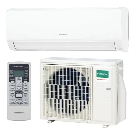 Climatisatiseur mono split GENERAL ASHG24KLCA + AOHG24KLCA 7.1kW Mural série KL pour grande pièce PAC réversible silencieuse