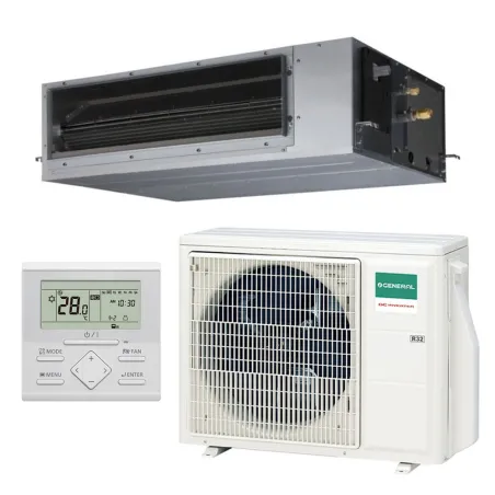 Climatiseur mono split GENERAL Gainable KHTAP 6.0kW ARXG22KHTAP + AOHG22KBTB livré avec télécommande filaire UTY-RLRG