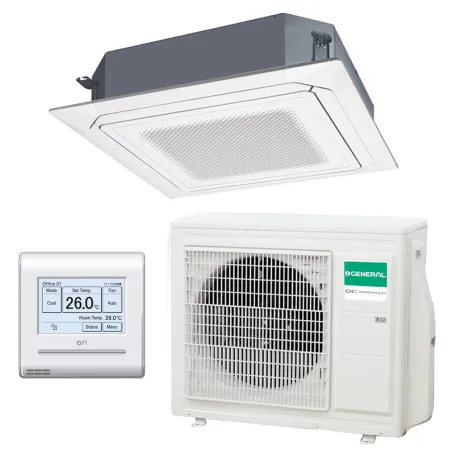 Climatisation GENERAL Cassette 90x90 6.8kW AUXG24KRLB + AOHG24KBTB Performance Monosplit pour application commerciale