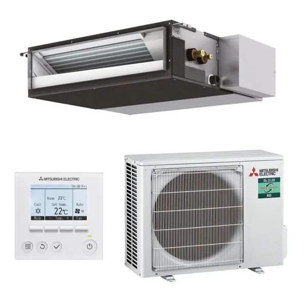 Climatiseur MITSUBISHI gainable compact SEZ-M 3.6kW SEZ-M35DA2 + PUZ-ZM35VKA2 Mono split pour application commerciale