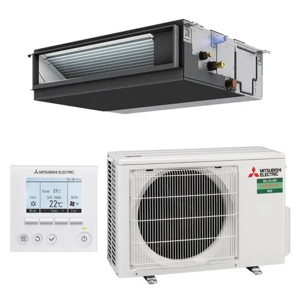 Climatisation MITSUBISHI gainable PEAD-M 3.6kW PEAD-M35JA2 + SUZ-M35VA Mono split Inverter avec commande PAR-41MAA