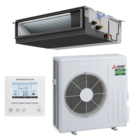 Climatisation MITSUBISHI gainable PEAD-M 6.1kW PEAD-M60JA2 + SUZ-M60VA Mono split Inverter avec commande PAR-41MAA
