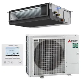 Climatiseur MITSUBISHI gainable 13.4kW PEAD-M140JA2 + PUZ-ZM140YDA 3Ph Monosplit PEAD-M JA2 Premium Power Inverter