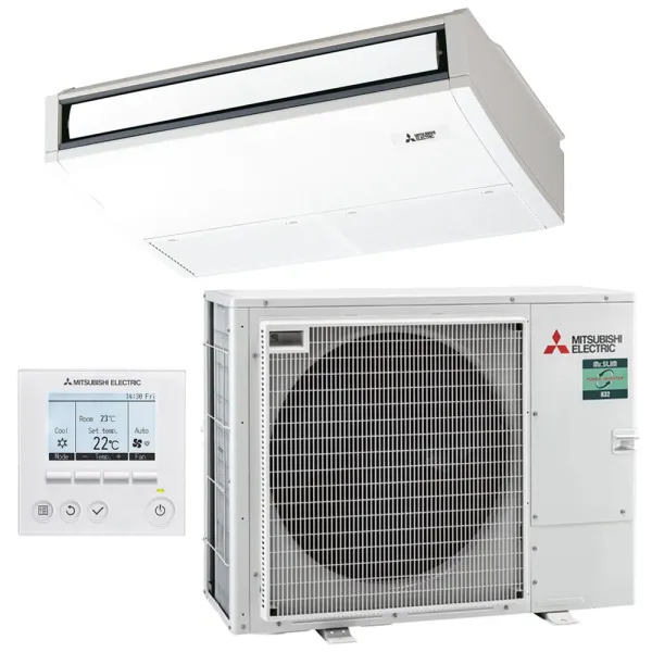 Climatiseur MITSUBISHI Plafonnier 13.4kW PCA-M140KA2 + PUZ-ZM140VDA 1Ph Monosplit Tertiaire PCA-M KA2 Power Inverter