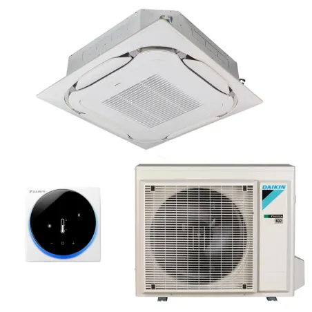 Climatiseur cassette 8 voies DAIKIN Round Flow 5.0kW FCAG50B + RXM50A9 FCAG-B PAC réversible et silencieuse