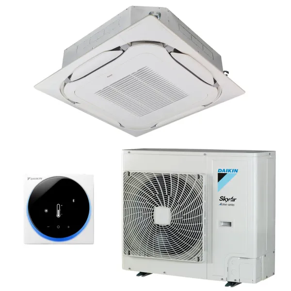 Climatiseur Cassette 900x900 DAIKIN Active-serie 6.8kW FCAG71B + AZAS71MV1 1Ph FCAG-B pour application commerciale