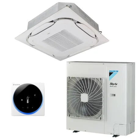 Climatiseur Cassette 900x900 DAIKIN Active-serie 12.1kW FCAG125B + AZAS125MY1 3Ph FCAG-B pour application commerciale