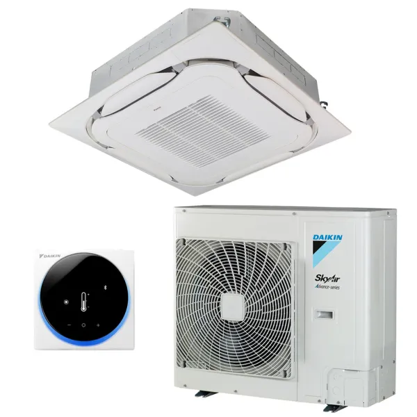 Climatiseur Cassette 900x900 DAIKIN Advance-serie 6.8kW FCAG71B + RZASG71MV1 1Ph FCAG-B pour application commerciale