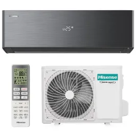 Climatiseur mono split HISENSE Energy Pro X Noir 2.6kW QH25XV4BG + AS25XV04W Mural WiFi de série PAC air/air Inverter