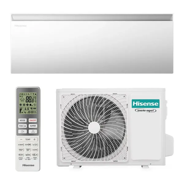 Climatiseur mono split HISENSE mural Air Master 3.5kW QK35WM0AG + AS35WM00W WiFi de série PAC air/air Inverter Silencieuse