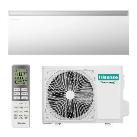 Climatiseur mono split HISENSE mural Air Master 3.5kW QK35WM0AG + AS35WM00W WiFi de série PAC air/air Inverter Silencieuse