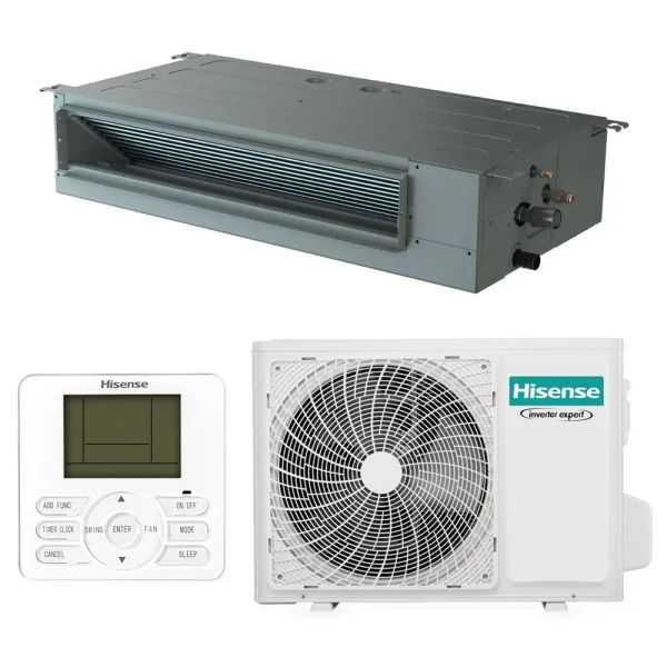 Climatiseur mono split HISENSE Gainable 5kW ADT52UX4RCL8 + AUW52U4RJ8 PAC air/air Inverter