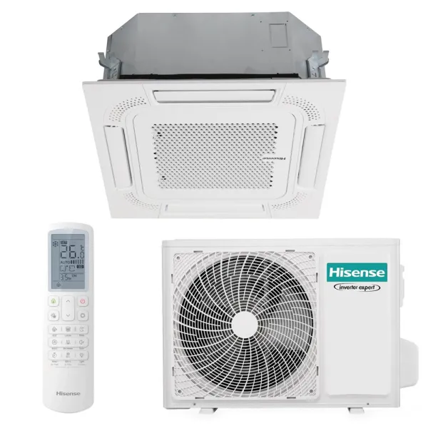 Climatiseur Hisense Cassette 60x60 2.6kW ACT26UR4RCC8 + AUW26URS8 pour application commerciale
