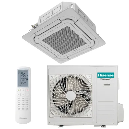 Climatiseur Hisense Cassette 90x90 7kW ACT71UR4RJC + AUW71U4RK8 pour application commerciale