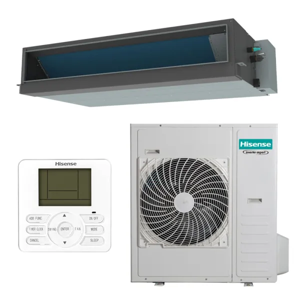Climatiseur mono split HISENSE Gainable HSP 13.5kW AUD140UX4REH8 + AUW140U6RW8 PAC air/air pour application commerciale