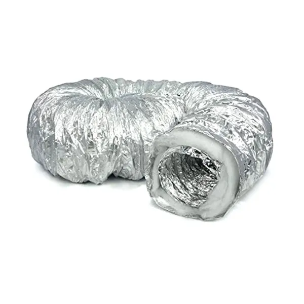 Gaine alu souple isolée M0/M1 longueur 8ML Épaisseur 50mm Diamètre à préciser