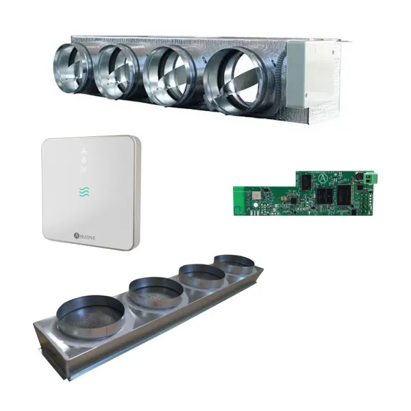 Pack Airzone Eazyzone QAI Medium Mitsubishi PEAD-100-125 4x200mm Réf: PPC25MELBS01L4