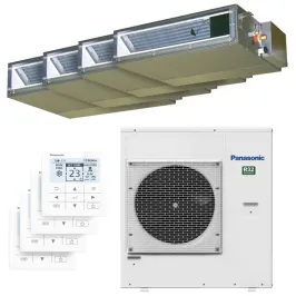 Quadri split PANASONIC Gainable CU-4Z80CBE 8kW tailles 20 + 20 + 20 + 25 CS-MZ20CD3EA (x3) + CS-Z25CD3EAW