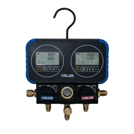Coffret manifold 2V digital VALUE Réf: TF-VRM2-0101i 2 adaptateurs 1/4" - 5/16" et 3 flexibles longueurs 1,5 mv 2