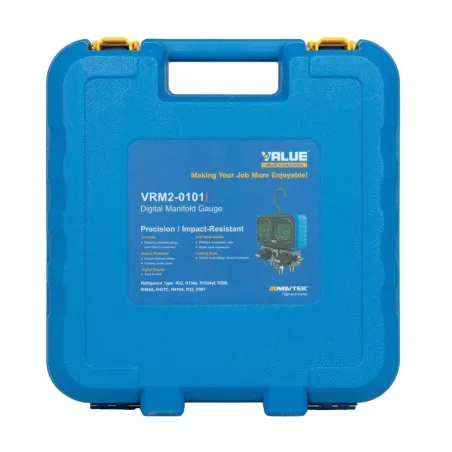 Coffret manifold 2V digital VALUE Réf: TF-VRM2-0101i 2 adaptateurs 1/4" - 5/16" et 3 flexibles longueurs 1,5 m