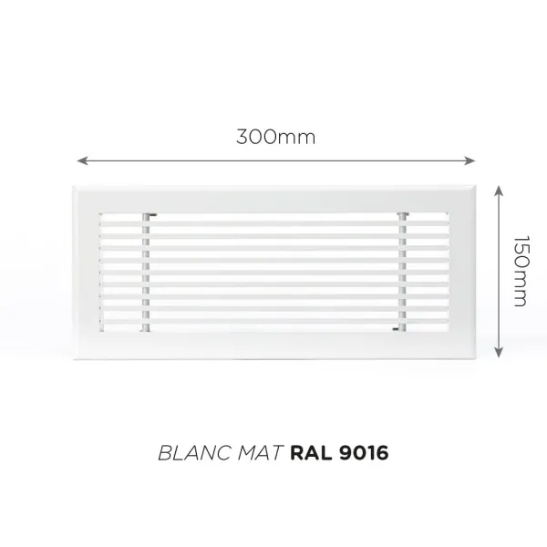Grille de soufflage 300x150mm Couleur à préciser Livraison gratuite