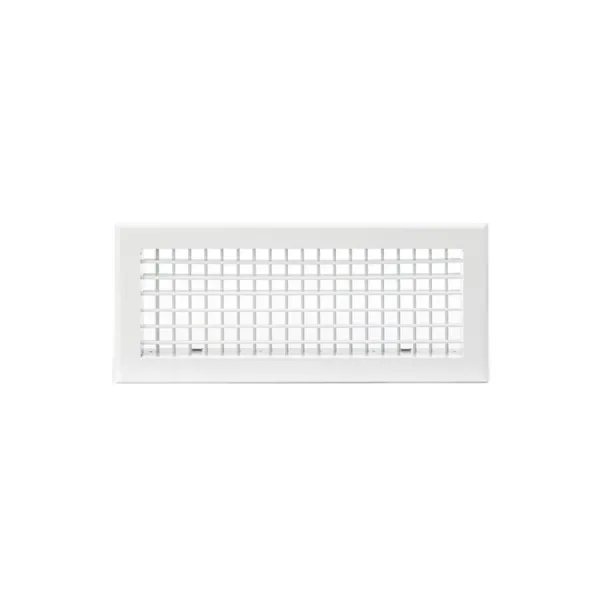 Grille de soufflage double déflexion 400x150mm Couleur Blanc mat, Noire ou Anthracite
