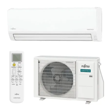 Climatisation mono split FUJITSU ASEH18KLCBL + AOEH18KLCB 5.2kW WiFi de série Mural série KL pour grande pièce PAC réversible