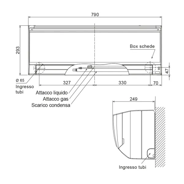 Climatisation mono split FUJITSU ASEH18KLCBL + AOEH18KLCB 5.2kW WiFi de série Mural série KL pour grande pièce PAC réversible