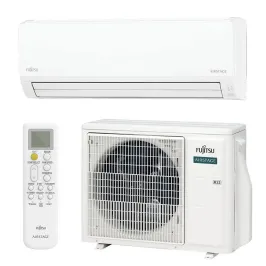 Climatisation mono split FUJITSU ASEH24KLCBL + AOEH24KLCB 7.1kW WiFi de série Mural série KL pour grande pièce PAC réversible