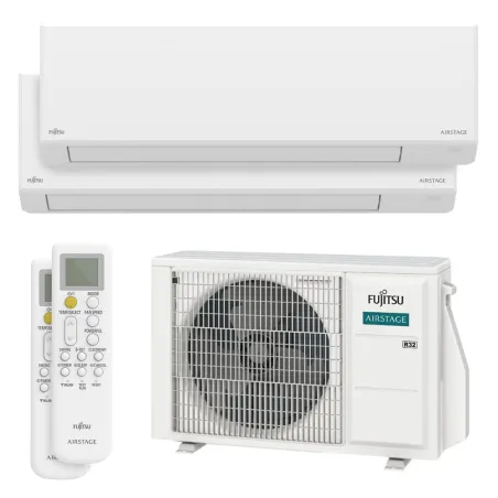 Climatiseur bi split FUJITSU Mural KL AOEH14KACB2 4kW tailles 25 + 25 WiFi de série ASEH09KLTBL + ASEH09KLTBL