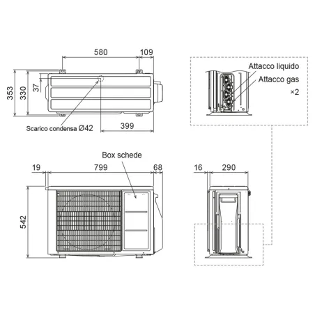 Climatiseur bi split FUJITSU Mural KL AOEH18KACB2 5kW tailles 25 + 35 WiFi de série ASEH09KLTBL + ASEH12KLTBL
