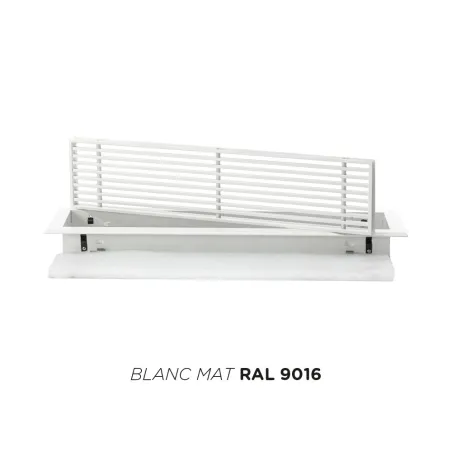 Grille de reprise linéaire 800x150mm Couleur Blanc mat, Noire ou Anthracite