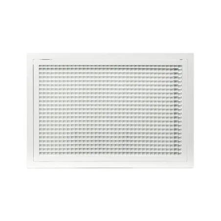 Grille de reprise à quadrillage incliné 400x400mm Couleur Blanc mat, Noire ou Anthracite
