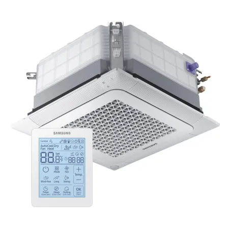 Climatisation SAMSUNG Cassette 4 voies Mini WindFree AJ026TNNDKG/EU 2.6kW Livrée avec commande filaire MWR-SH11N