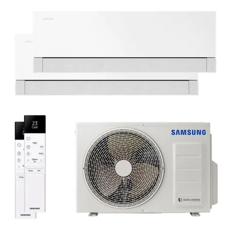 Bi split Samsung WindFree Première+ 4kW AJ040TXJ2KG/EU tailles 20 + 20 AR70H07CAAWNEU + AR70H07CAAWNEU