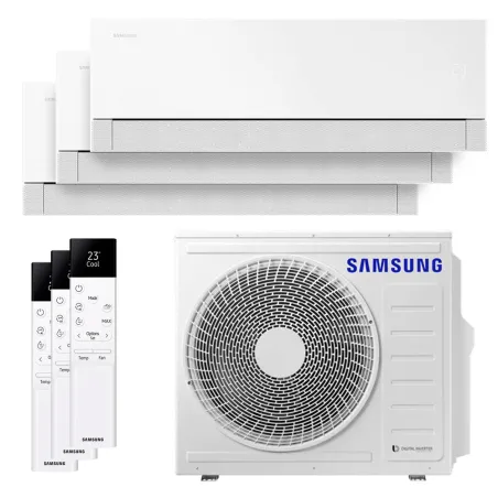 Tri split Samsung WindFree Première+ 6.8kW AJ068TXJ3KG/EU tailles 25 + 25 + 25 AR70H09CAAWNEU (x3)