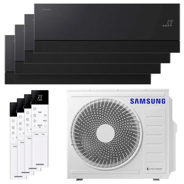Quadri split Samsung WindFree Première 8kW AJ080TXJ4KG/EU tailles 20 + 20 + 25 + 25 AR70H07C1ABNEU (x2) + AR70H09C1ABNEU (x2)