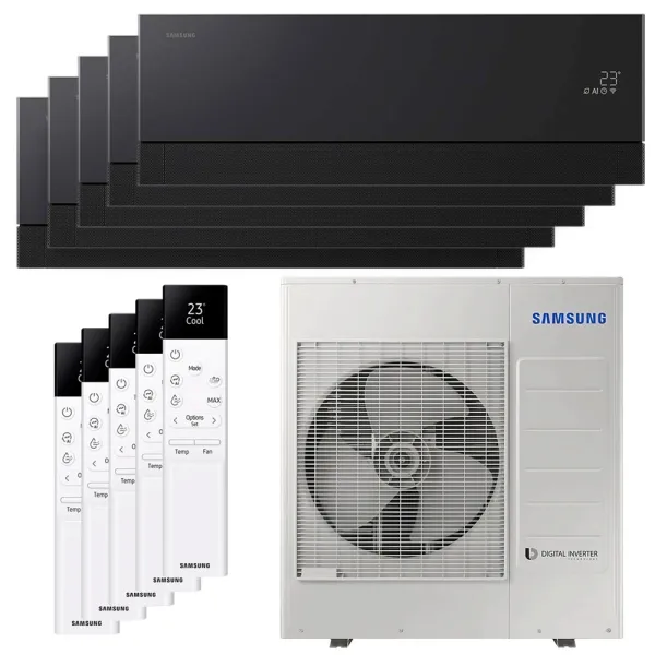 Penta split Samsung WindFree Première+ 10kW AJ100TXJ5KG/EU tailles 20 + 20 + 20 + 25 + 25 AR70H07CAABNEU x3 + AR70H09CAABNEU x2