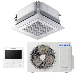 Climatiseur SAMSUNG cassette 4 voies 2.6kW AC026RNNDKG/EU + AC026RXADKG/EU Livré avec Télécommande filaire MWR-WG01KN