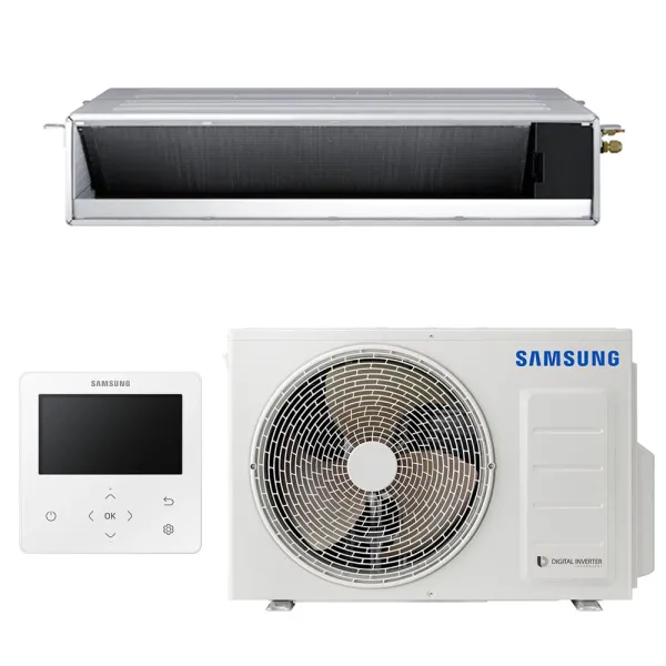Climatiseur SAMSUNG gainable MSP 3.5kW AC035RNMDKG/EU + AC035RXADKG/EU Monosplit avec commande filaire MWR-WG01KN