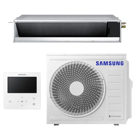 Climatiseur SAMSUNG gainable MSP 5kW AC052RNMDKG/EU + AC052RXADKG/EU Monosplit avec commande filaire MWR-WG01KN
