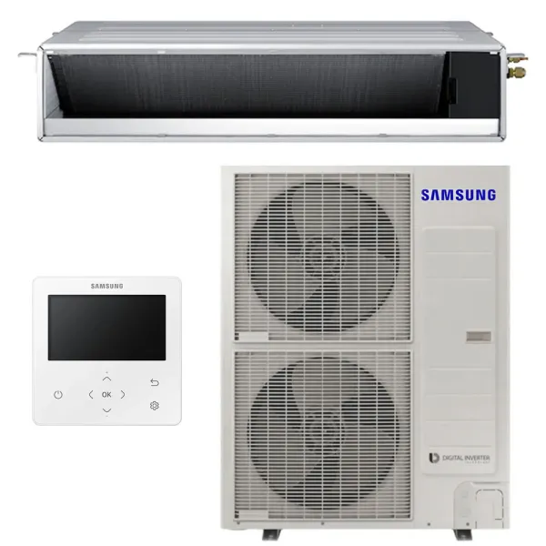 Climatiseur SAMSUNG gainable MSP 13.4kW AC140RNMDKG/EU + AC140RXADKG/EU Monosplit avec commande filaire MWR-WG01KN