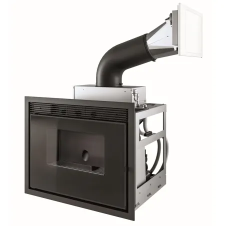 Cheminée à granulés hydro MCZ Vivo 90 Hydro SmartClean 18 Core Evo Puissance 18kW Sortie Fumée Supérieure