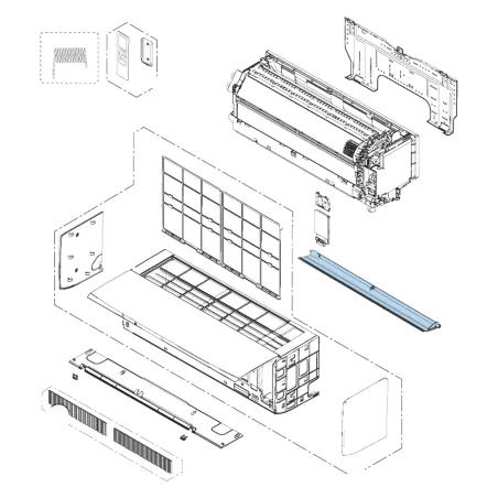Ensemble Volet Blanc pour climatisation Atlantic Fujitsu KJCA Réf. 908009